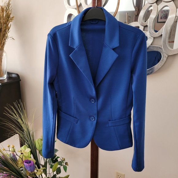 Imperial Royal Blue Fitted Blazer US L - Picture 1 of 7